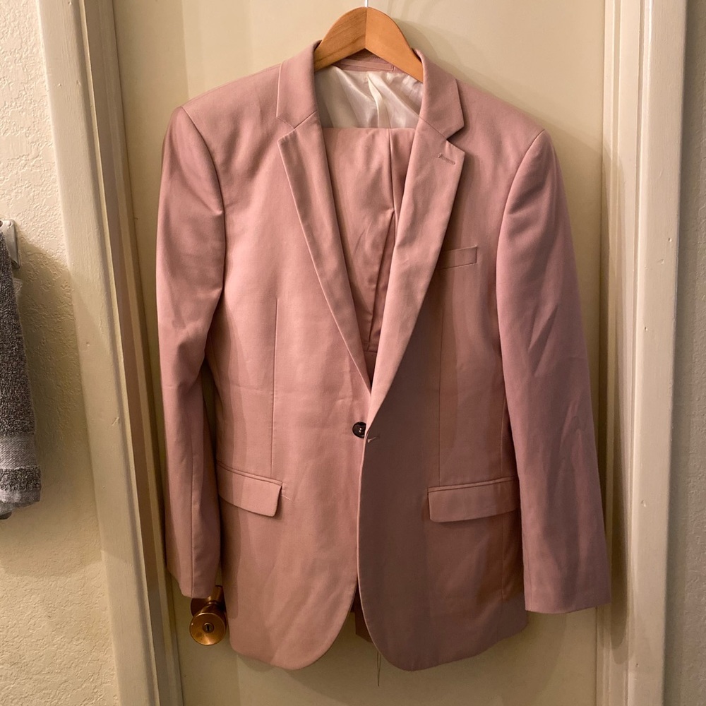 Topman dusty pink suit